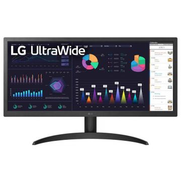 LG Monitor LG 26WQ500-B Ultrawide, 25.7, 21:9, 2560x1080, 5ms, 75Hz, HDMIx2, HDR10, AMD FreeSync